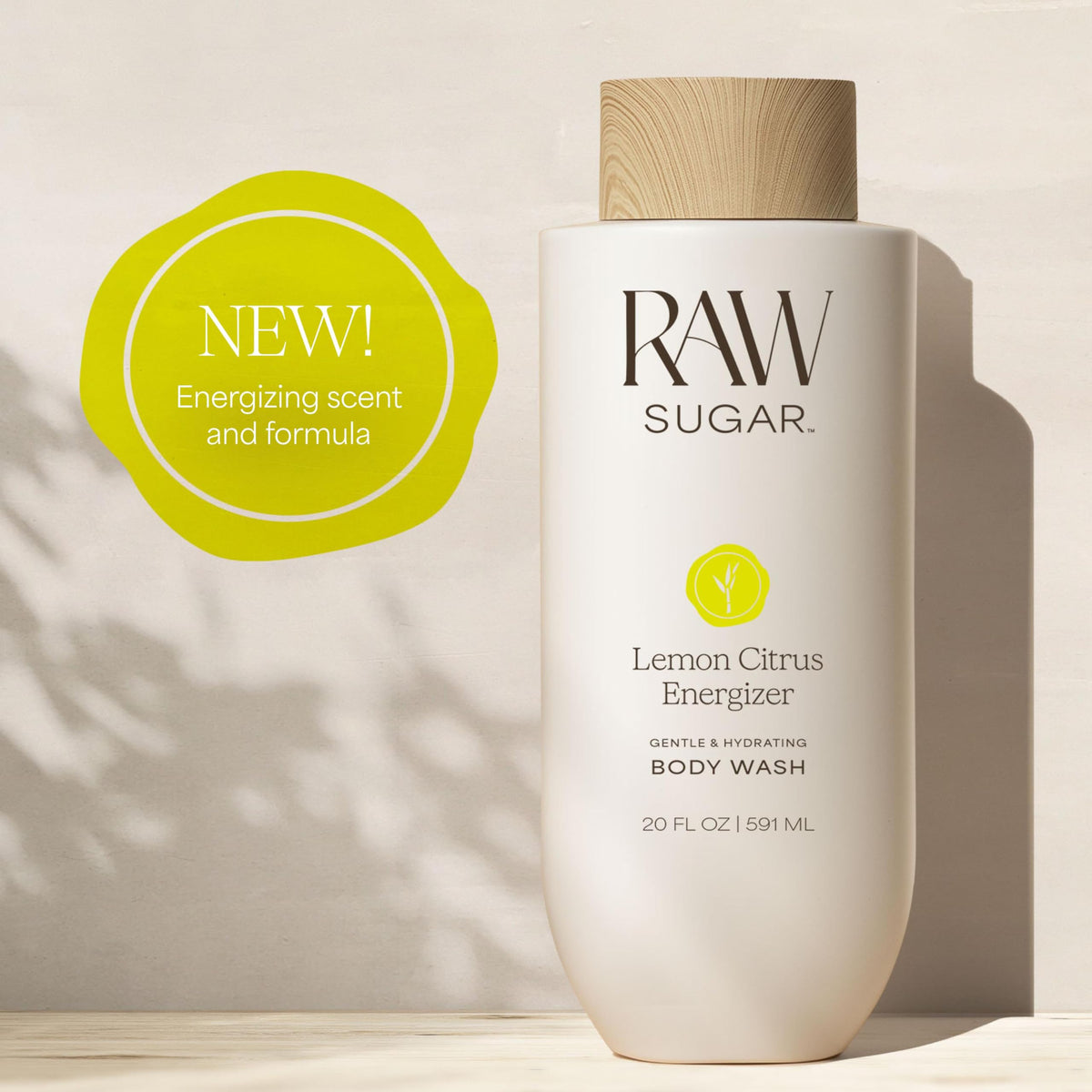 RAW SUGAR label close-up highlighting vegan and Kind To Biome