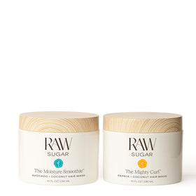 RAW SUGAR Mighty Curl front packaging showing mask benefits and label