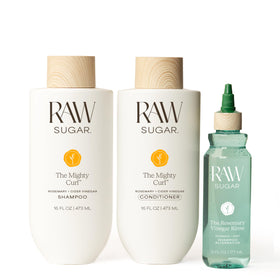 RAW SUGAR front packaging showing trio and clear product benefits