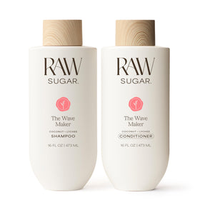 RAW SUGAR front packaging of Wave Maker duo showcasing volume-enhancing benefits