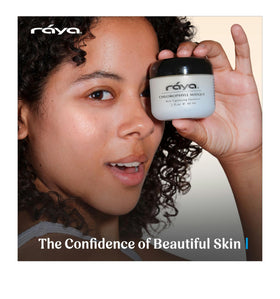 Raya chlorophyll masque after rinse on skin showcasing smoother texture and refreshed look