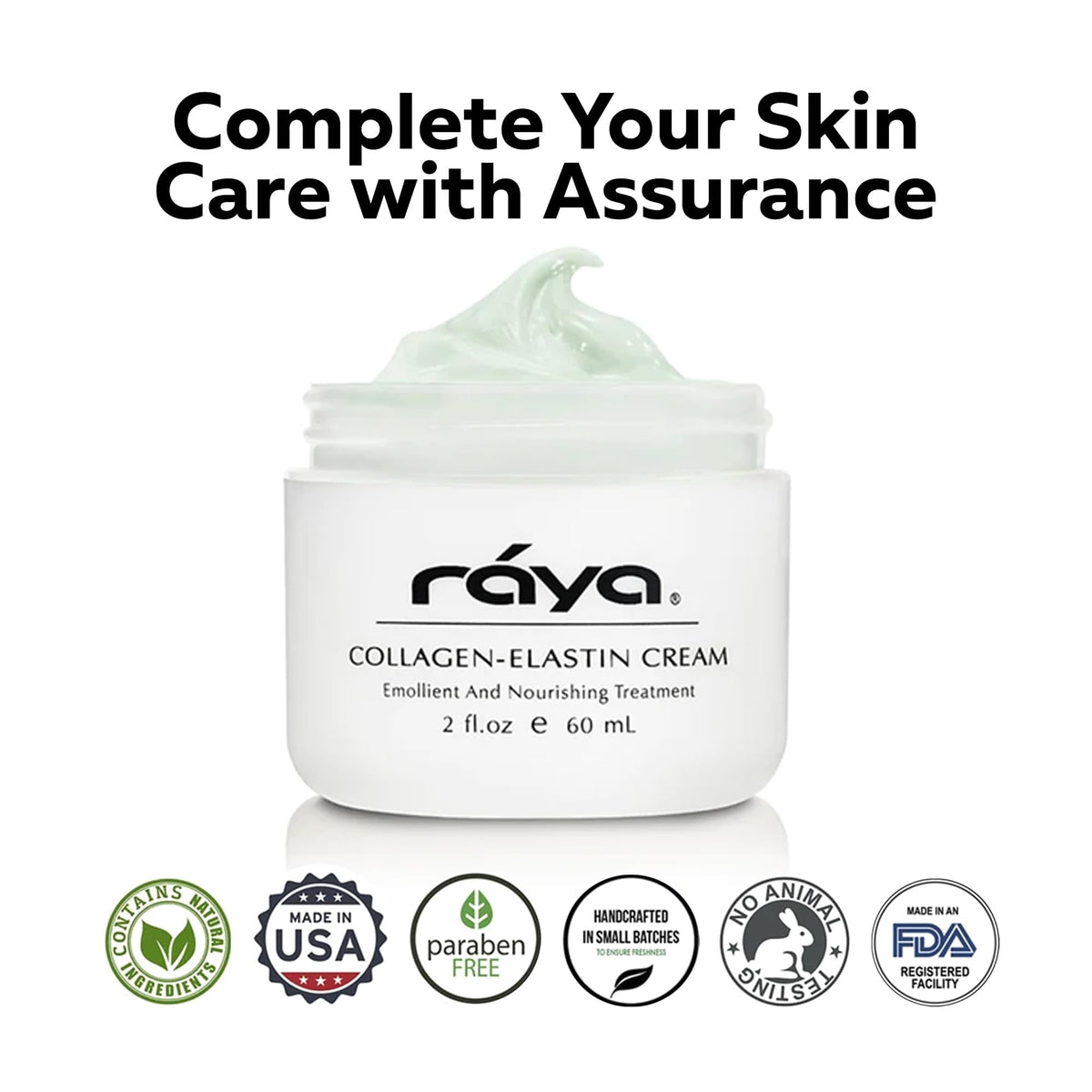 Raya Aloe Vera and Ginseng ingredients display, emphasizes calming and revitalizing benefits