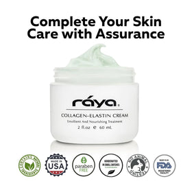 Raya Aloe Vera and Ginseng ingredients display, emphasizes calming and revitalizing benefits