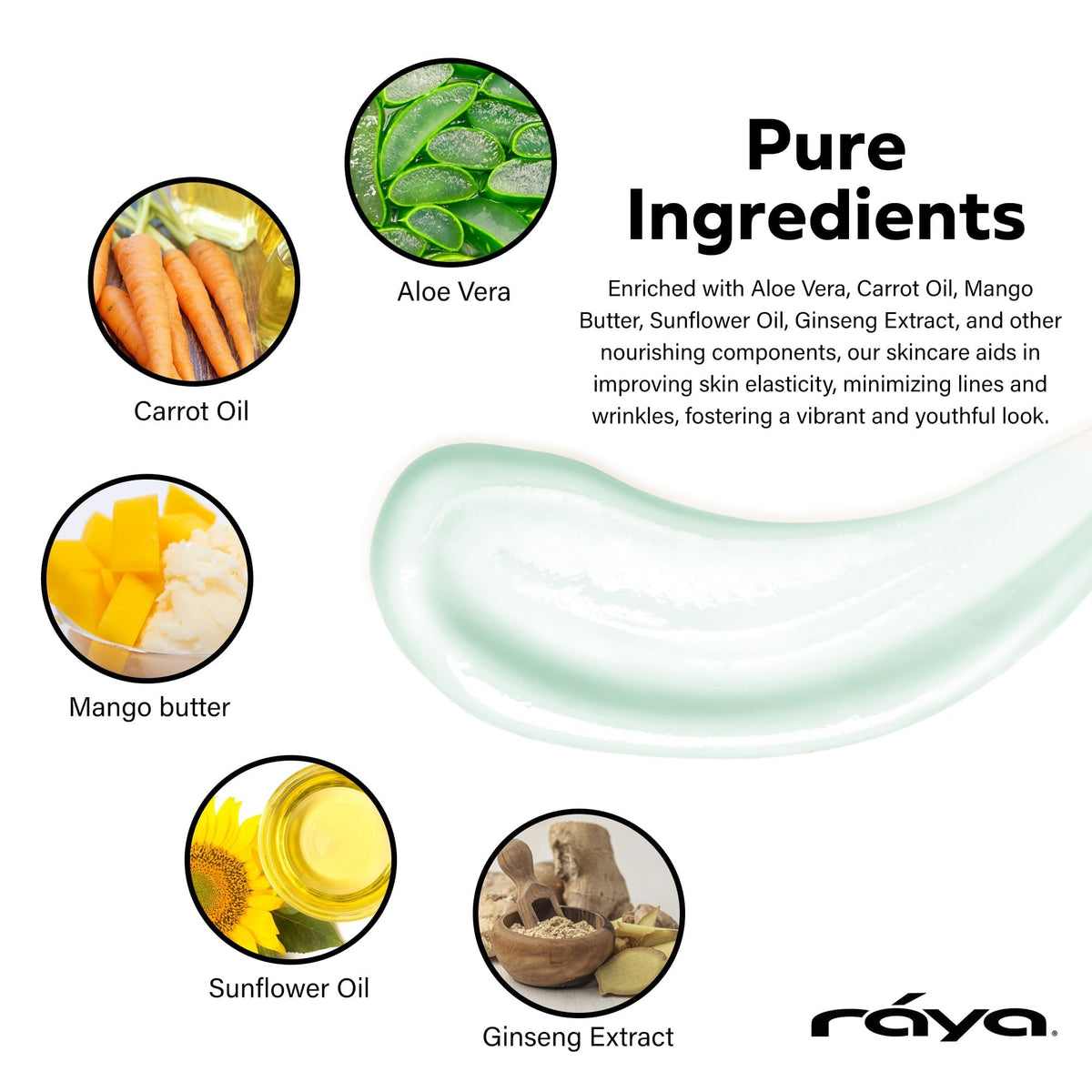 Raya jar open with cream texture visible, indicates nourishing smooth moisture