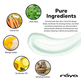 Raya jar open with cream texture visible, indicates nourishing smooth moisture