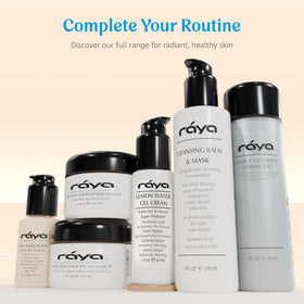 Raya product on bathroom counter during morning routine signaling easy layering under SPF
