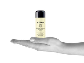 Raya label detail with paraben-free claim emphasizing gentle formula benefit