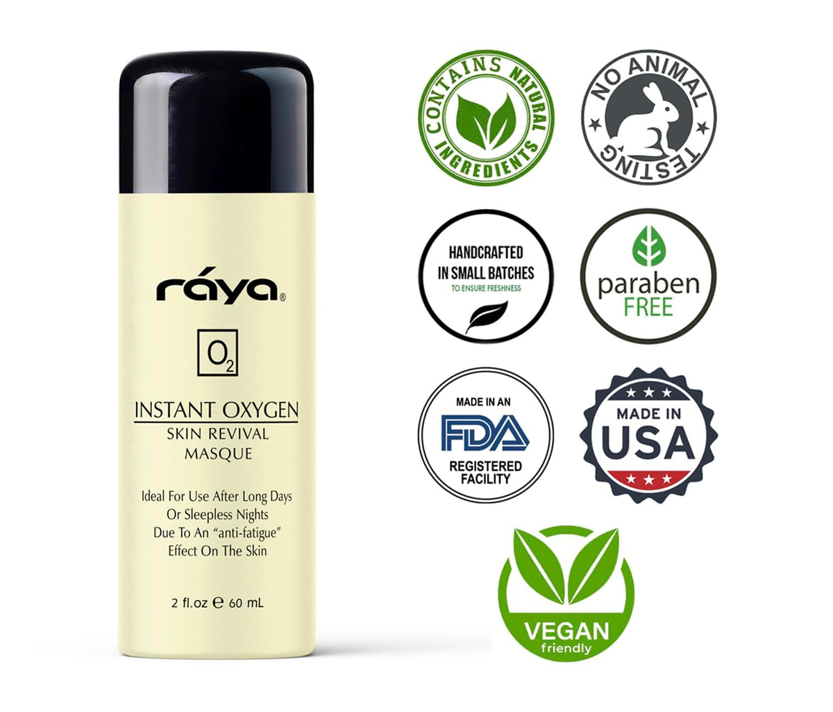 Raya product next to hand showing jar size and travel-friendly benefit