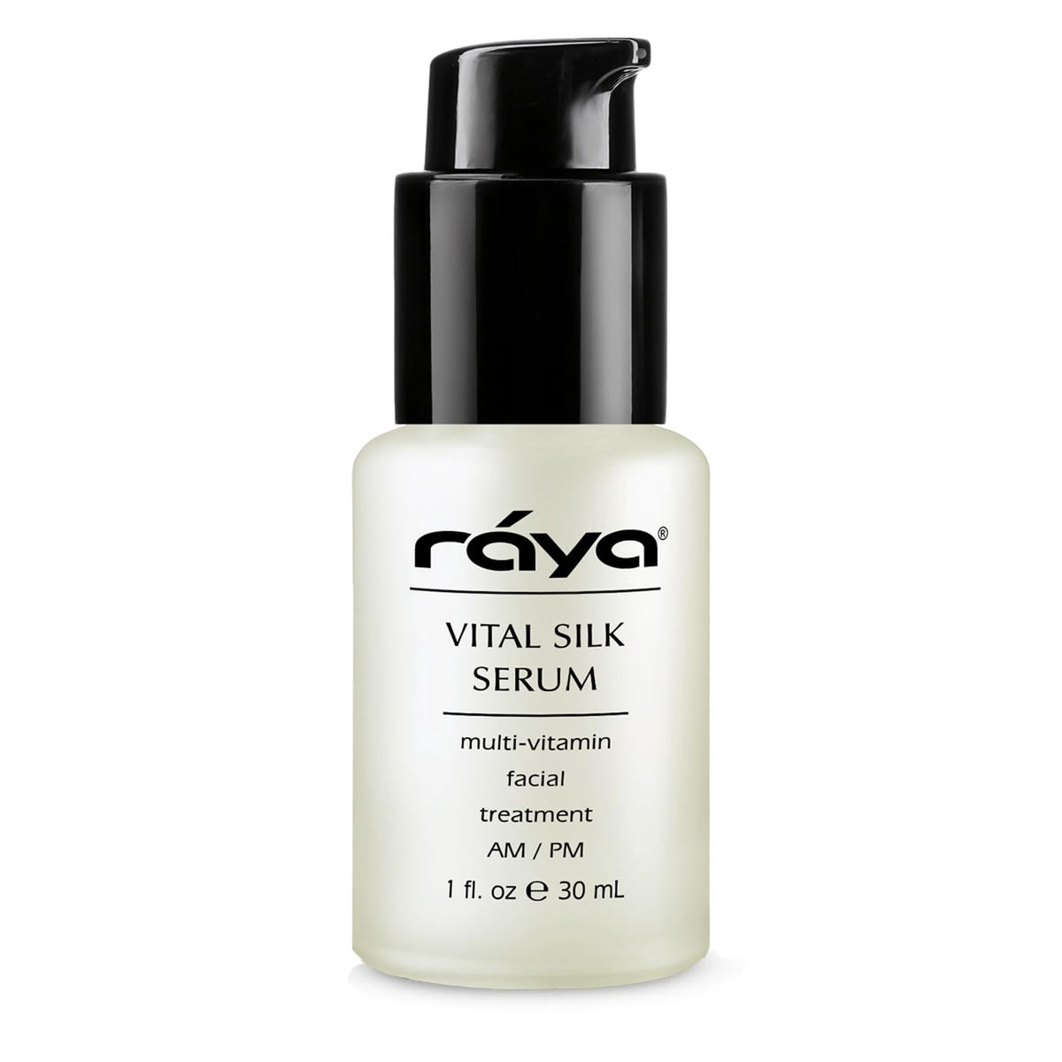 Raya Vital Silk Serum front bottle showing sleek design and benefits