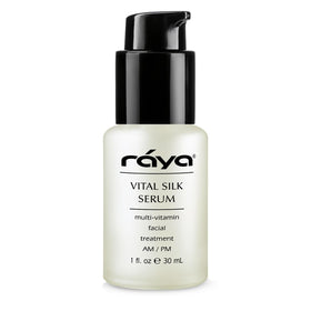 Raya Vital Silk Serum front bottle showing sleek design and benefits
