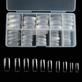 RayanWay clear and natural tips display offering versatile bases for nail designs