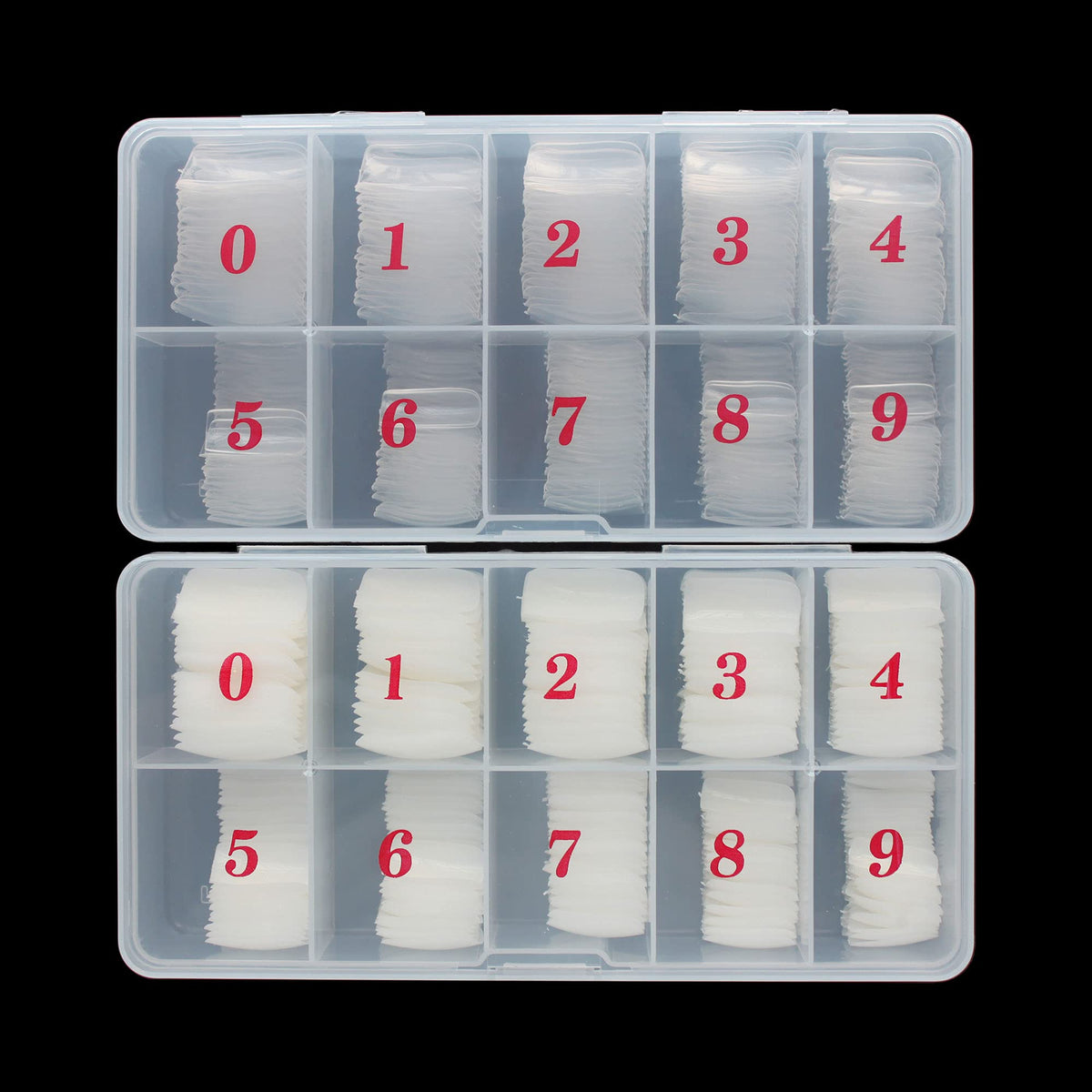 RayanWay front packaging showing 1000 nail tips and case for organized storage