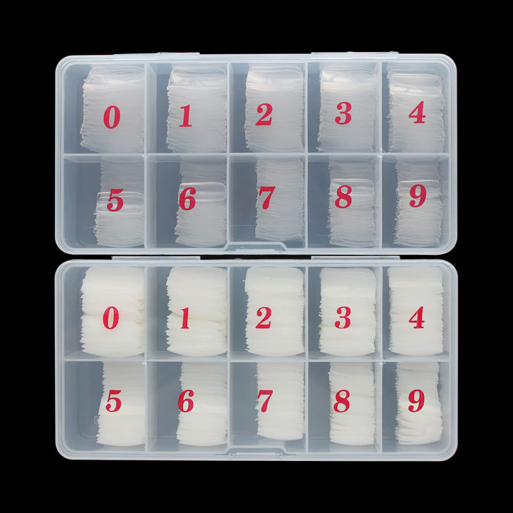 RayanWay front packaging showing 1000 nail tips and case for organized storage