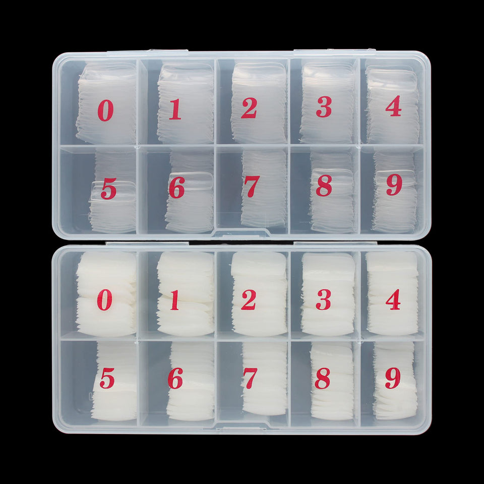 RayanWay front packaging showing 1000 nail tips and case for organized storage