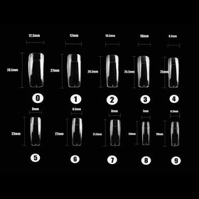 RayanWay size chart overlay illustrating measurements for precise tip selection