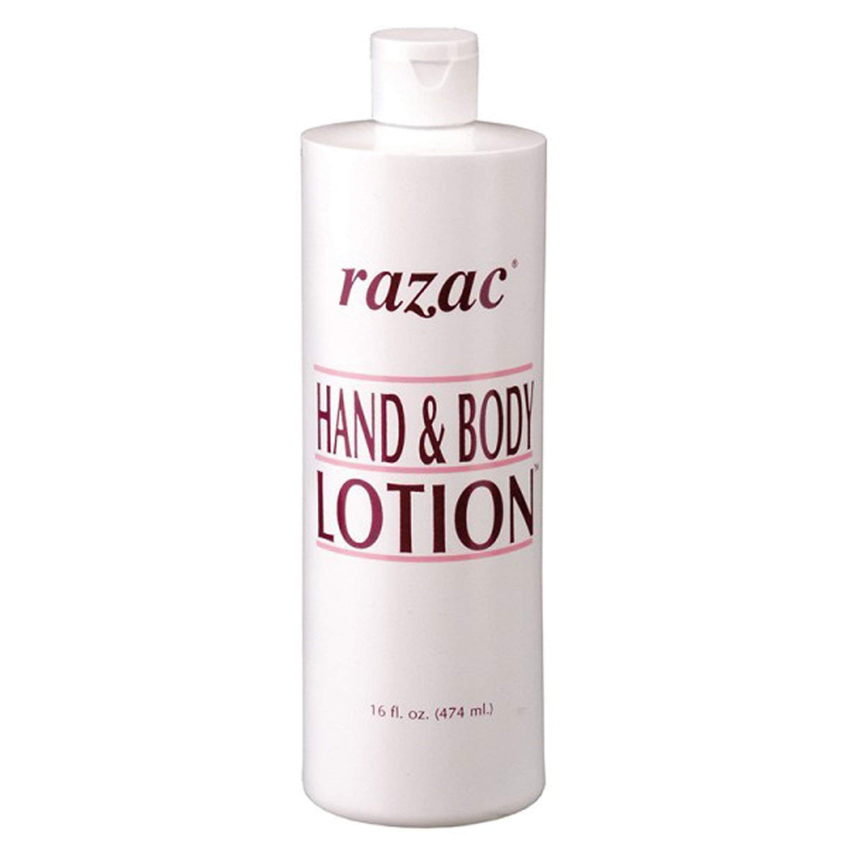 Razac 16 oz bottle front view showing label and pump for easy dispensing