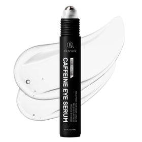 RAZONIX front packaging of eye roller showing compact bottle and branding, ideal for travel