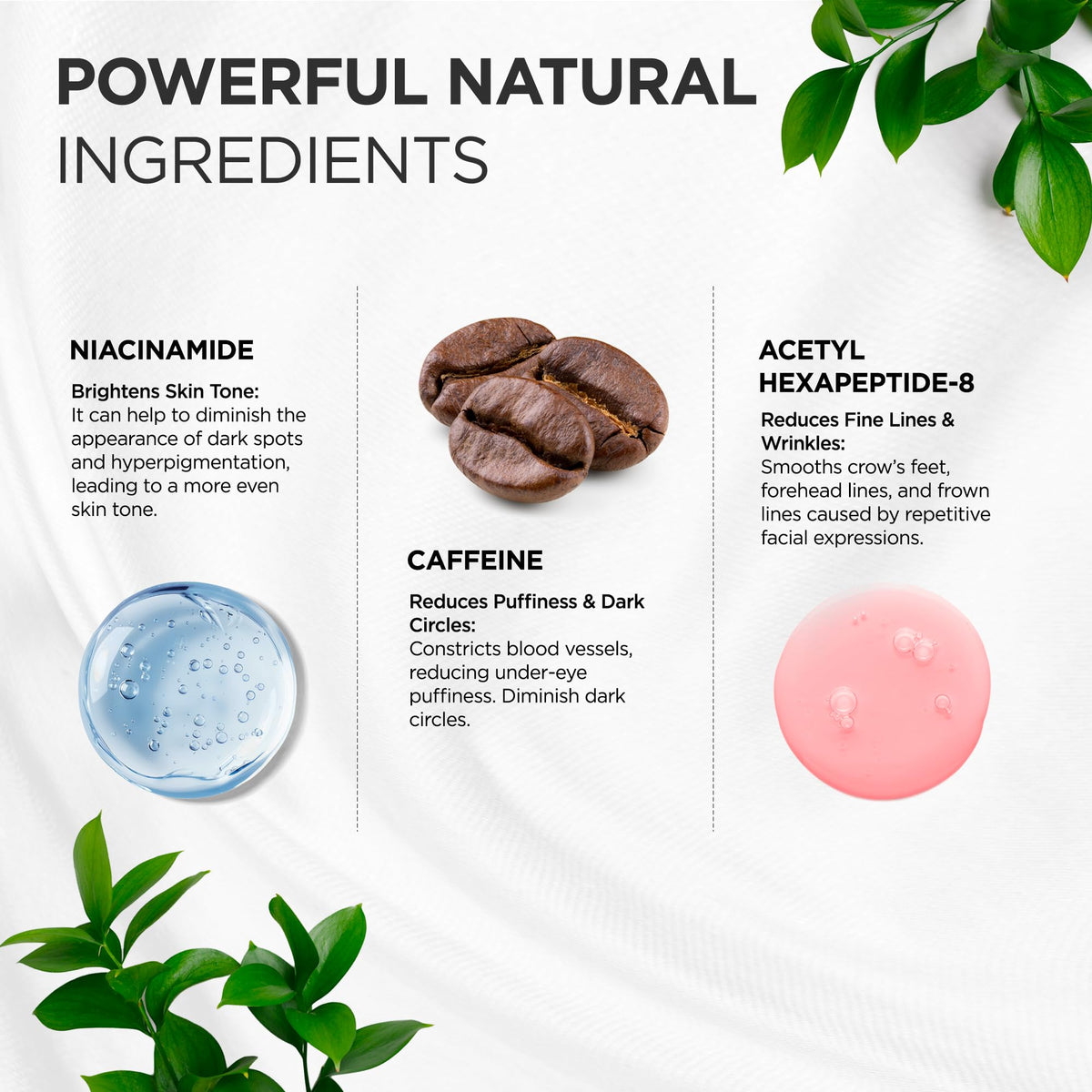 RAZONIX product label showing caffeine-powered formula and unscented benefits for sensitive skin
