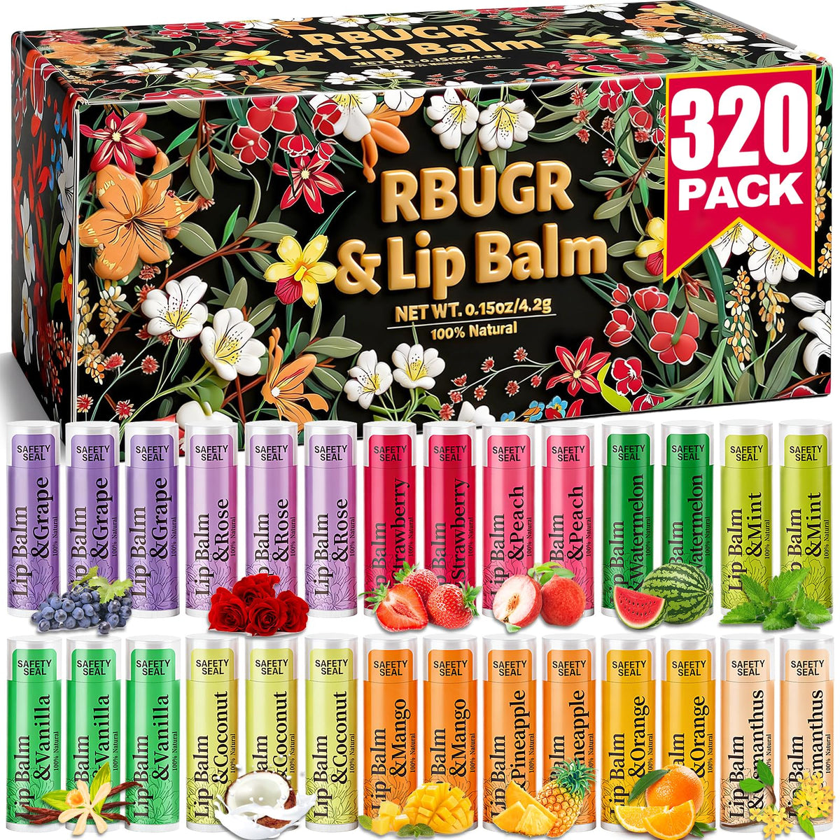 RBUGR front packaging showing full 320-piece bulk set and variety