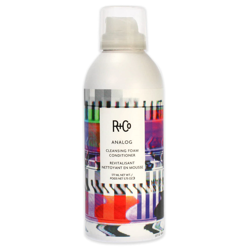 R+Co ANALOG front packaging showing bottle and label, highlights product identity and ease