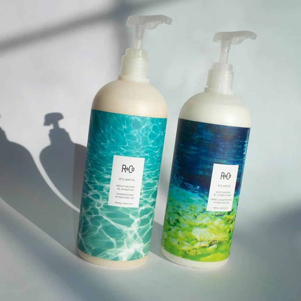 R+Co Atlantis in-shower use demonstrating wet hair hydration and manageability