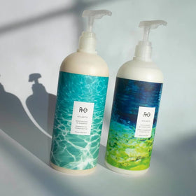 R+Co Atlantis in-shower use demonstrating wet hair hydration and manageability