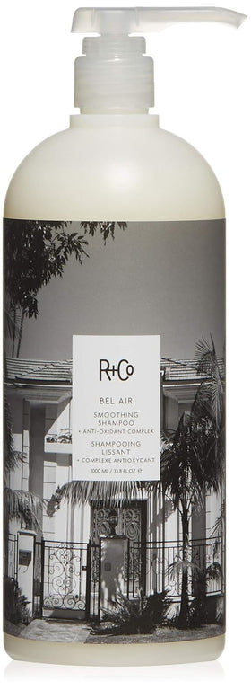 R+Co Bel Air front packaging shows liter bottle and label, conveys luxury