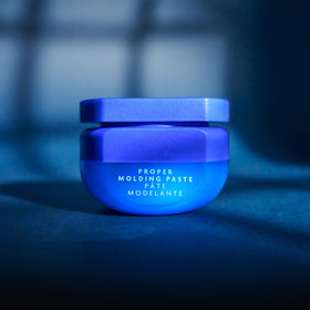 R+Co BLEU ingredient label close-up highlighting pea protein and plant extracts benefits
