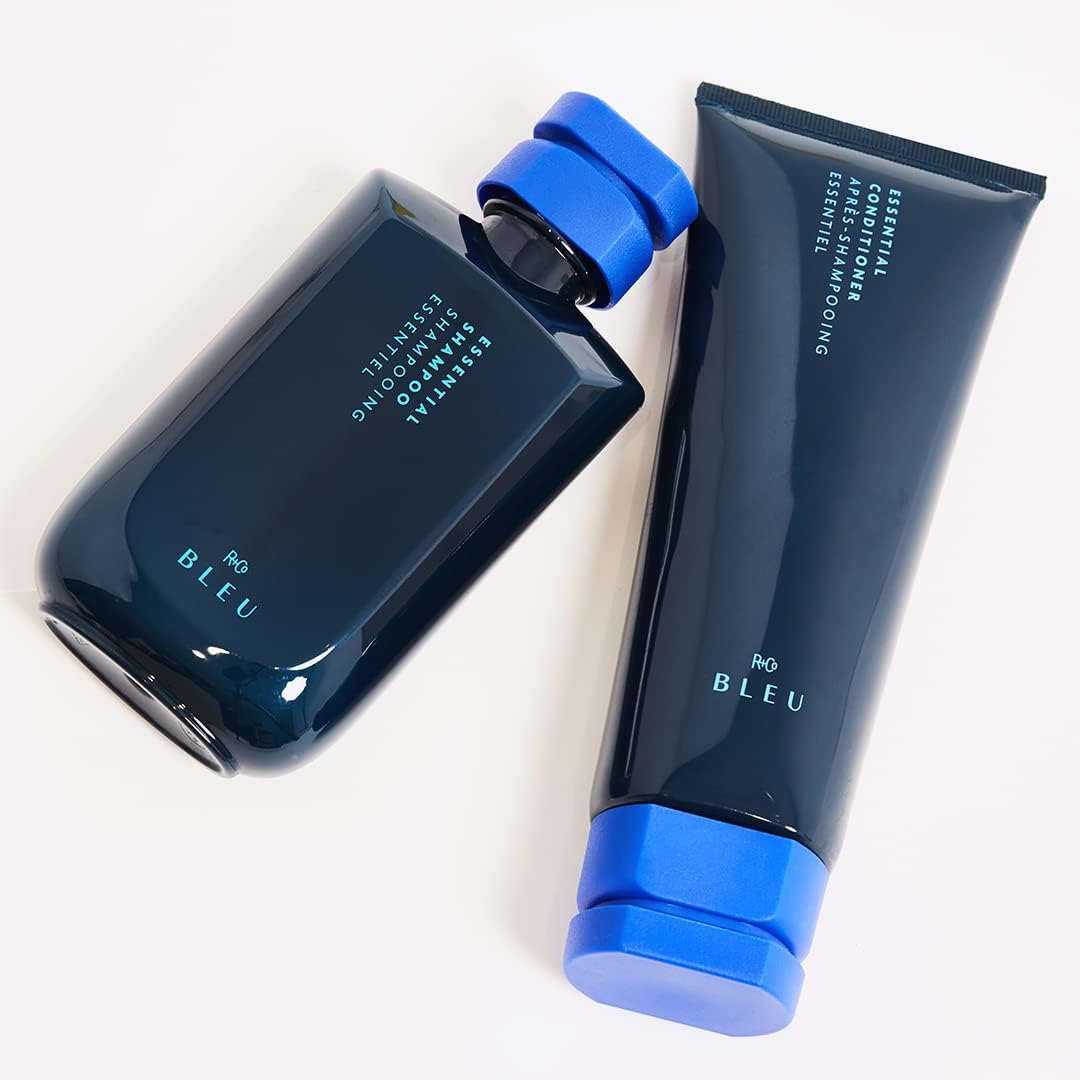 R+Co BLEU creamy lather in hand illustrating gentle cleansing and soft feel benefit