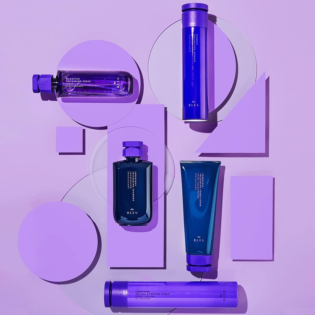 R+Co BLEU lather on hair illustrating effective clarifying foam and rinseability