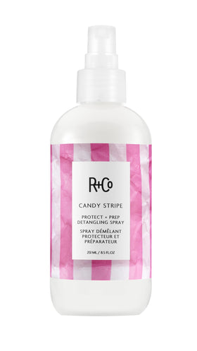 R+Co Candy Stripe front bottle view showing clean branding and compact benefit