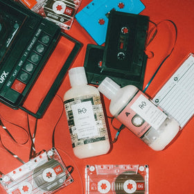 R+Co Cassette close-up of bottle label and ingredients, emphasizing transparency
