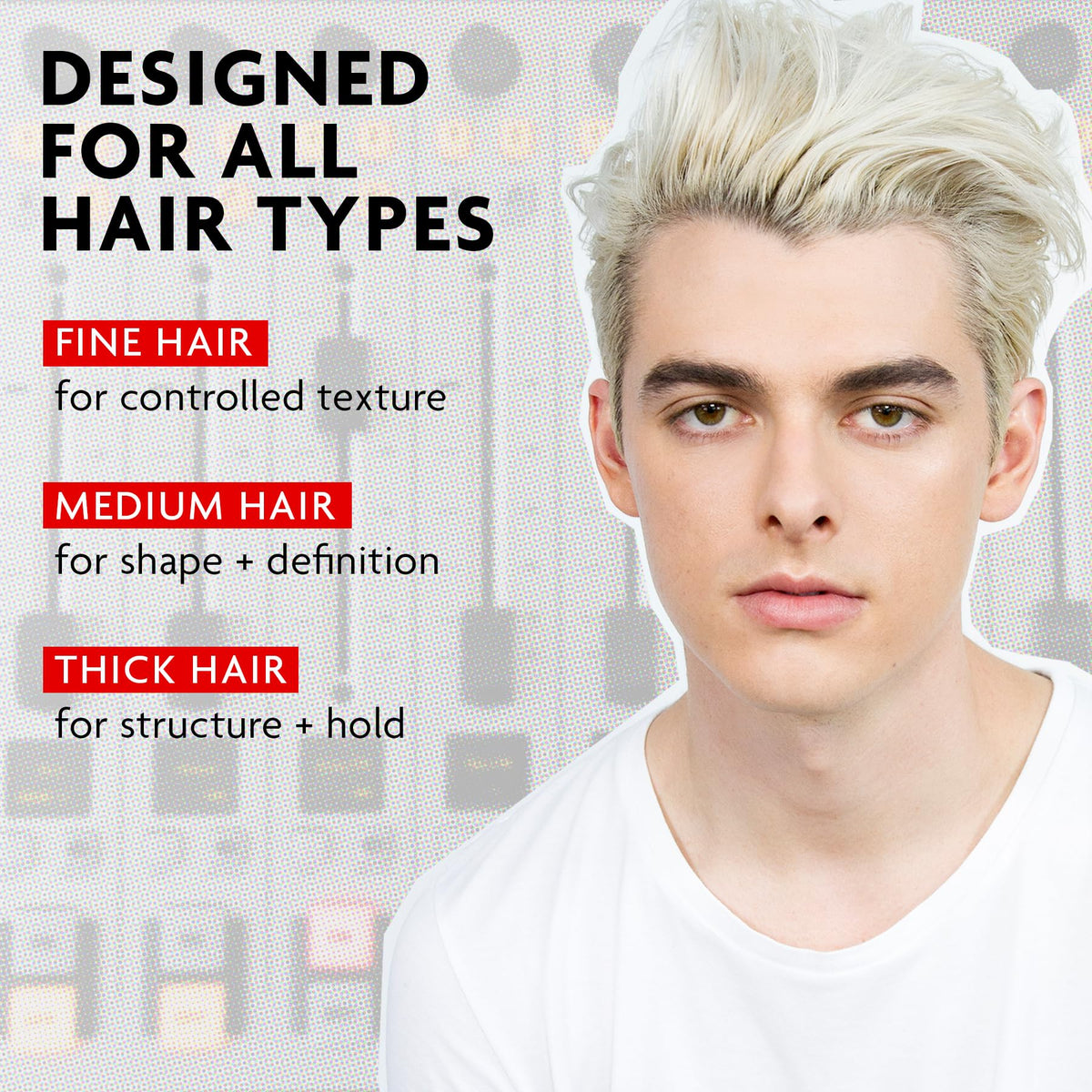 R+Co Control Flexible Paste before and after textured style demonstrating definition