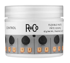 R+Co Control Flexible Paste front jar view showing label and packaging benefit
