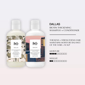 R+Co Dallas shampoo lather on hair demonstrating gentle cleansing and lift