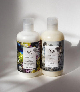R+Co Gemstone hibiscus ingredient close-up, hydrates and boosts hair shine
