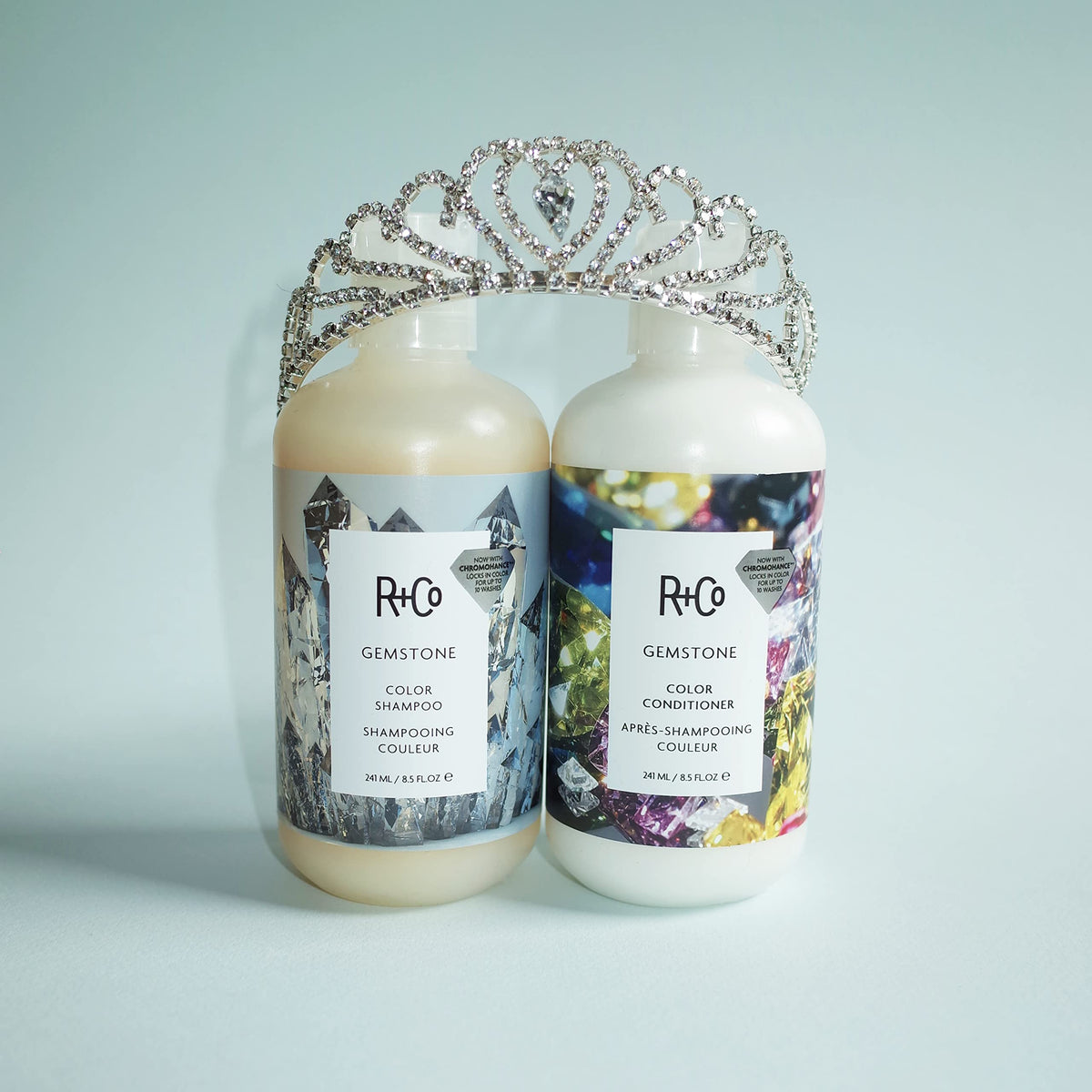 R+Co Gemstone shampoo lather close-up illustrating creamy texture and effective cleansing