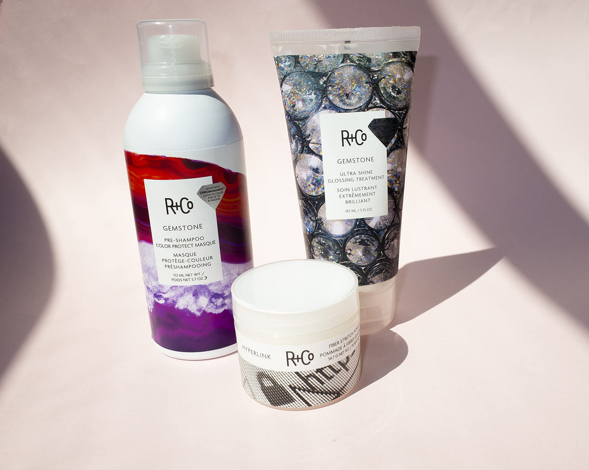 R+Co Gemstone next to ruler size comparison for 147 ml / 5 oz capacity clarity