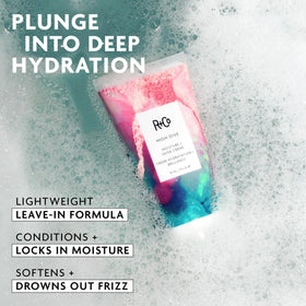 R+Co High Dive cream texture closeup showing lightweight consistency for smooth application