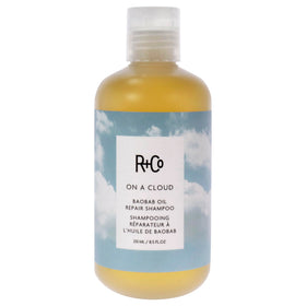 R+Co bottle front packaging showing product and luxe design benefits