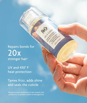 R+Co oil texture close-up highlighting lightweight sheen for smooth hair