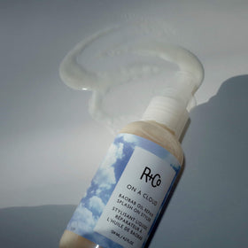 R+Co product texture close-up highlighting lightweight formula for non-greasy finish