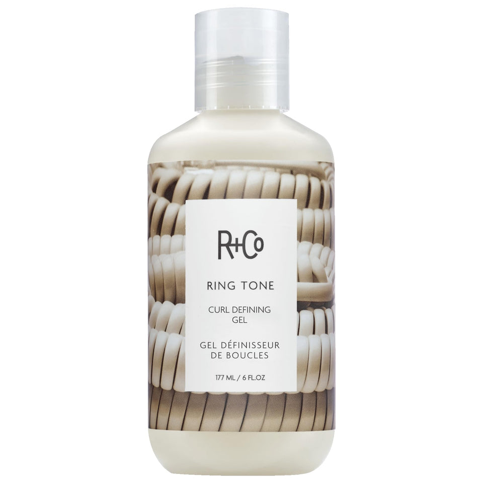 R+Co Ring Tone front packaging showing pump and size, promoting easy dispensing
