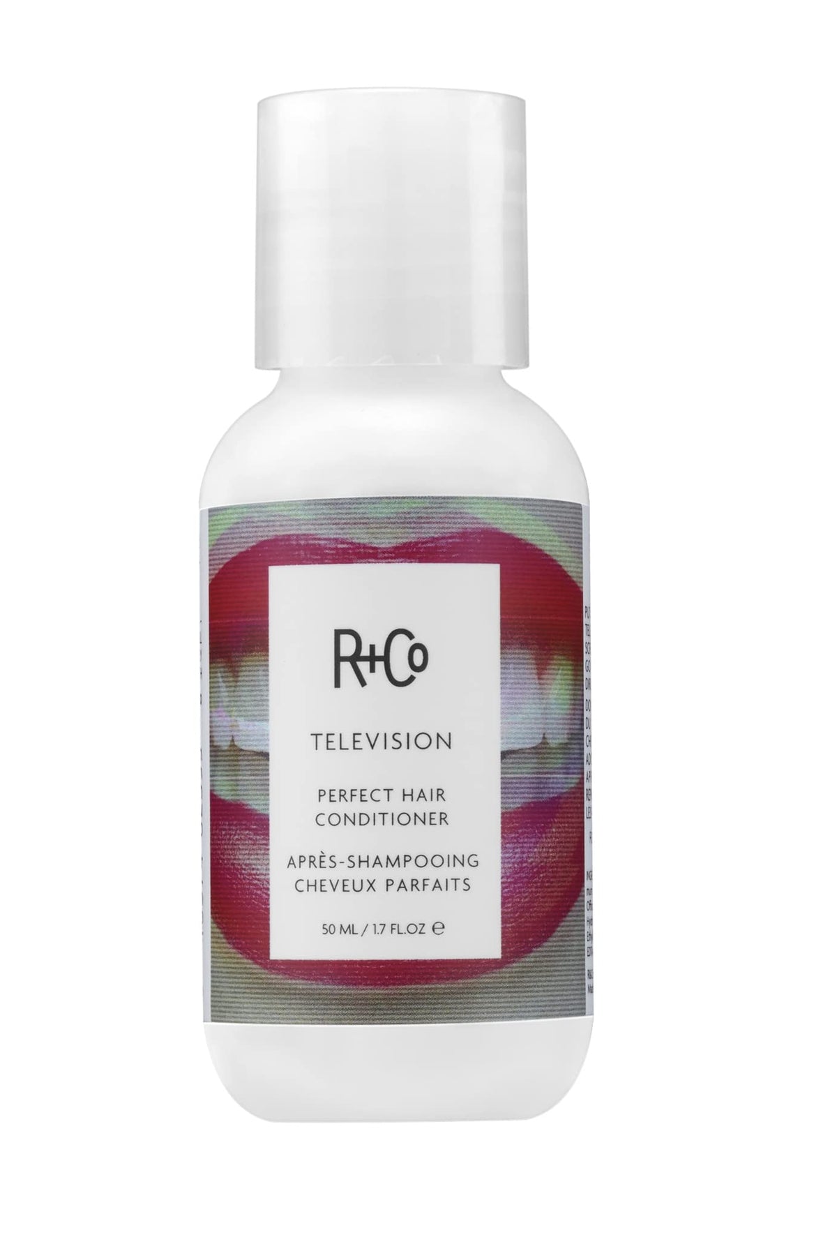 R+Co Television conditioner front packaging shows tube and branding for easy travel