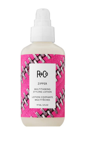 R+Co Zipper front bottle view showing label and clean packaging benefit