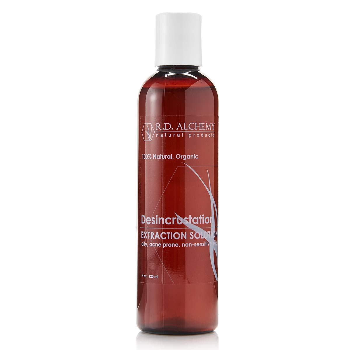 R.D. ALCHEMY front packaging showing label and 120ml bottle benefits