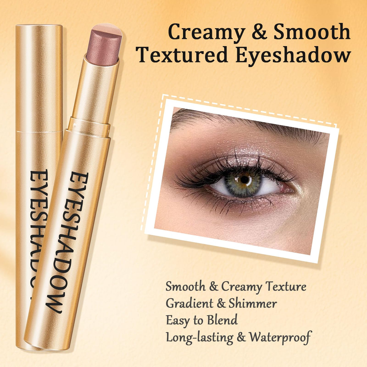 Re. Misoo eyeshadow stick applied on eyelid demonstrating precise application and blended finish
