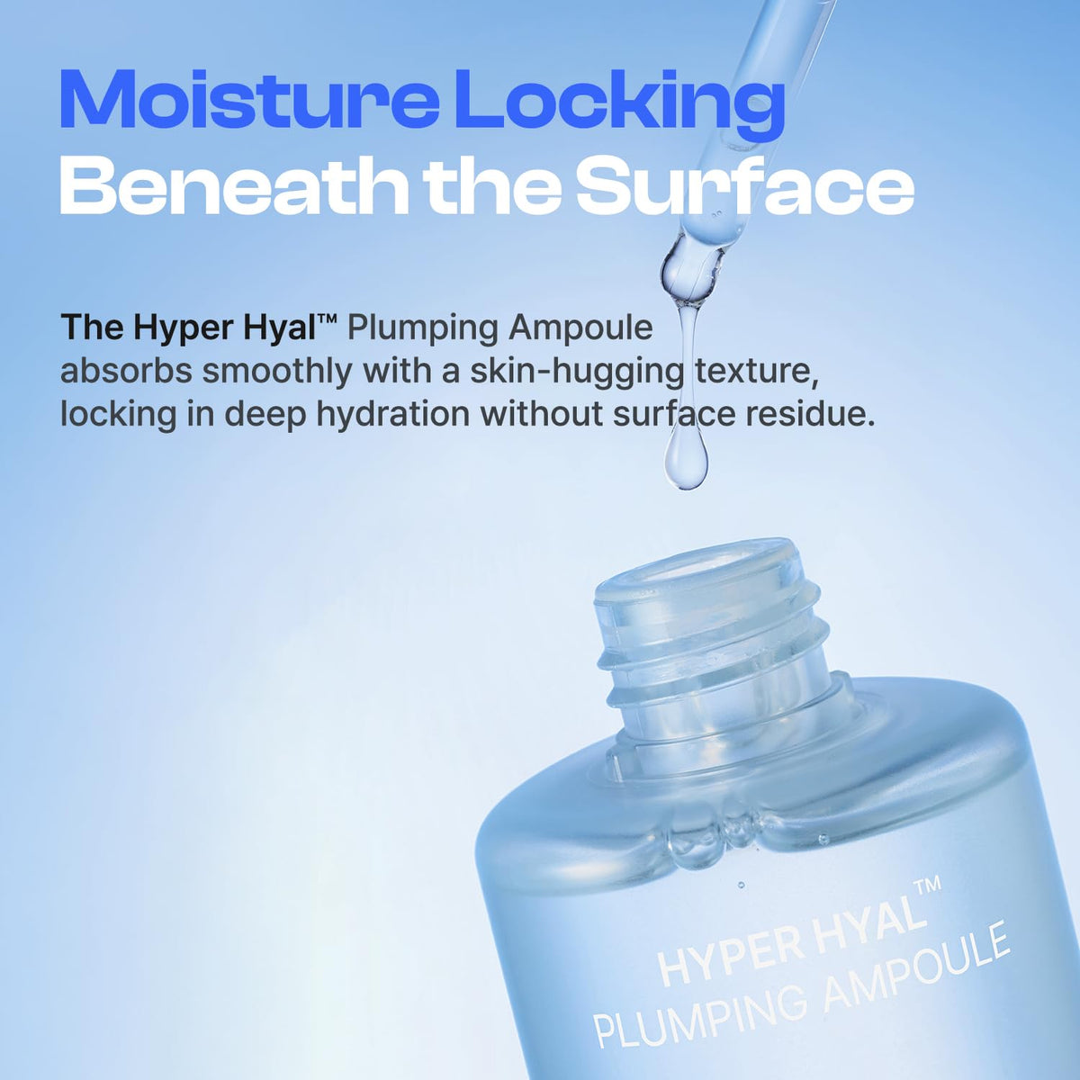 re:nk watery serum drop texture demonstrating lightweight absorption