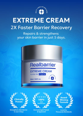 Real Barrier open jar texture highlighting fast-absorbing cream