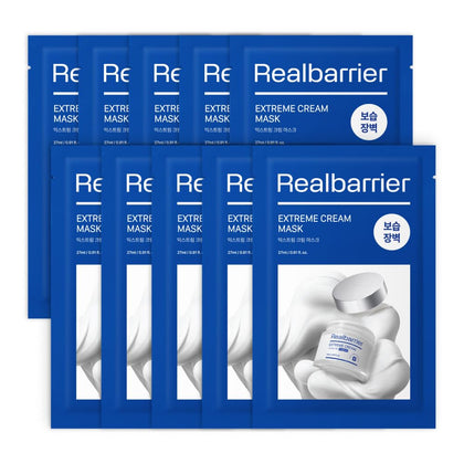 Real Barrier front packaging showing 10-sheet pack and benefits